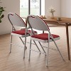 Metal Folding Chair with Cushion and Non-Slip Feet Pads, Linen Party Chairs, for Meeting Room, Dining Room - 4 of 4