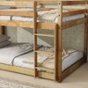 NicBex Twin Over Twin Bunk Bed with Safety Guardrail,Solid Rubber Wooden Loft Bed with Built-in Ladder,Noise Reduced Bunk Beds for Bedroom - 4 of 4