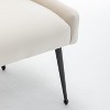 SEYNAR Modern Glam Velvet Black Metal Legs Dining Chair or Vanity Chair Set of 6 with Rear Handle - 4 of 4