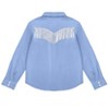 Girls' Fringe Trim Blouse Long Sleeve Button Down Shirt Kids Tassel Decor Top for 4-13 Years - 2 of 4