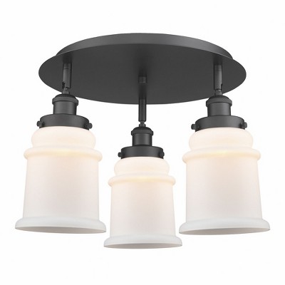 Canton - 3 Light Flush Mount In Industrial Style-10.75 Inches Tall and 17.75 Inches Wide
