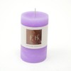 FONTOI Rustic Pillar Candle, Wax Candle for Home Decor, Warm Glow for Relaxation, Celebrations & Everyday Use, Purple, 3"*5"*3" - 2 of 4