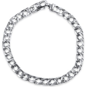 Pompeii3 Men's Curb Link 14k Gold (17gram) or Platinum (27gram) 6.5mm Bracelet 8.25" - 1 of 4