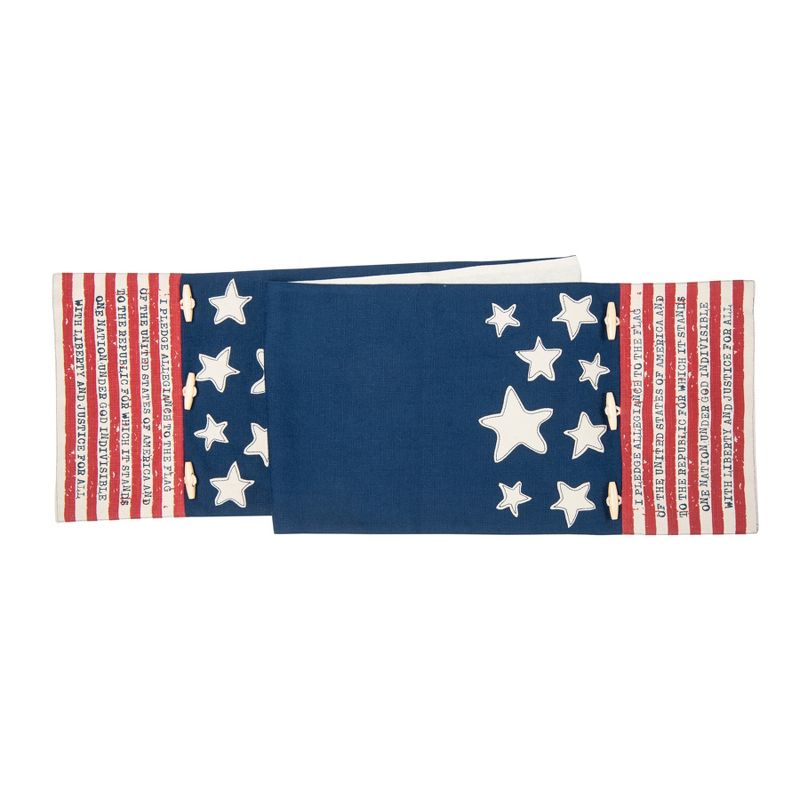 C&F Home Patriotic American Flag Fourth of July Table Runner, 1 of 4