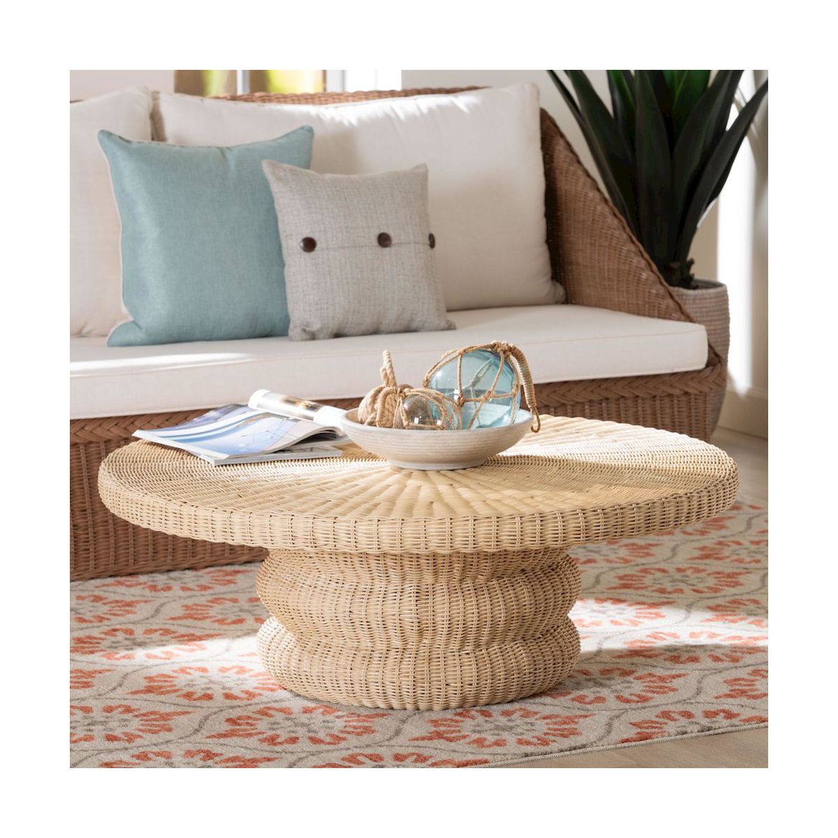 bali & pari,Silvia Natural Rattan Coffee Table - thumbnail 5