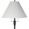 360 Lighting Dyna 58" High Black and Ivory Pleated Shade 2-Light Floor Lamp - 2 of 4