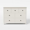 This storage cabinet measures 44.88 inches in size, comes with seven drawers, and is off-white in color - 2 of 4