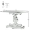 Resenkos Entryway Table, Console Sofa Table,39" Console Table, Modern Mirrored Sofa Table Hallway Table,Black - 2 of 4