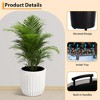 Modern Self Watering Pots for Indoor Outdoor Plants, Large Flower Pot with Water Monitoring Device and Hidden Wheels, Garden Pot - 4 of 4