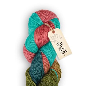 Woolweave Fingering Yarn - Hand Dyed Variegated Yarn - 75% Merino Wool & 25% Polyamide, 438 Yards, 100g - Spring Blush - 1 of 4