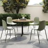 SEVOBAL Modern Plastic Stackable Dining Chair, Accent Chairs Set of 4 with Metal Legs for Indoor or Outdoor, Green, 21.26"*20.08"*33.27" - 2 of 4