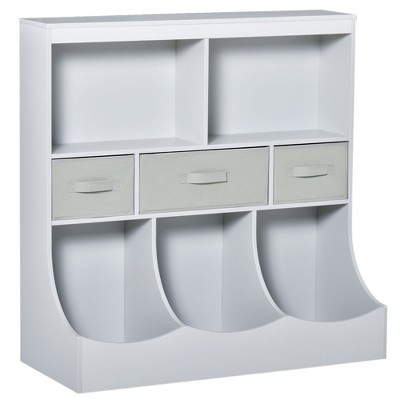 Yinvani Kids Bookcase, Toy Storage Organizer Cabinet, Children Display Bookshelf with Drawers for Toys, Clothes, Books
