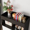 Hitow Black and White Lockable Storage Cabinet Bookshelf Adjustable Shelf Open Shelf Living Room Decor & Storage Unit  Pet Gear & Home Organizer - 3 of 4