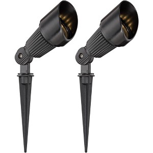 John Timberland 2 Pack of Hooded Black 7 1/2" High LED Landscape Spotlights - 1 of 4