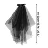 Unique Bargains Comb Wedding Veil Black 1 Pc - 2 of 4