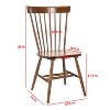 ADILE Spindle Back Dining Chair Set of 2, Dark Oak - 4 of 4