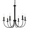 Elegant Lighting Brielle 6 lights pendant in black - 3 of 4