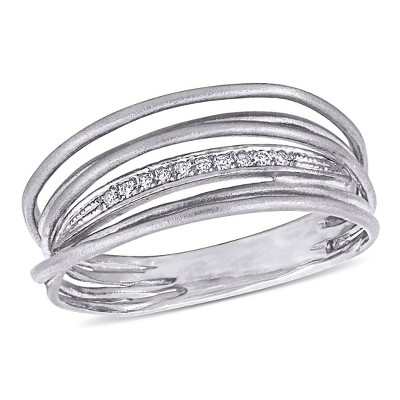 Everly Jewelry – 14K White Gold 0.05 TGW Diamond Fashion Ring