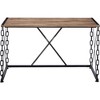 Royal Hampton Wooden Desk With Metal 'X' Frame, Rustic Oak Brown - 2 of 4