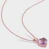 1.65 CT. T.W. Rose de France and .15 CT. T.W. Simulated Sapphire Pendant Necklace Pink Rhodium Plated Silver - Purple - image 3 of 3