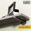 RESTORE Riverstone Grey 24 in. Shelves with Straight Brackets by Pipe Decor - 3 of 4