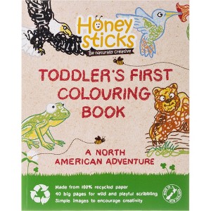 Toddler's First Coloring Book A North American Adventure - Honeysticks: Non-Toxic, Easy Outlines, 40 Pages, Ages 0-10 - 1 of 4