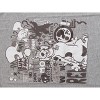 Scooby Doo Cartoon Black and White Print Men's Heather Grey Graphic Tee Shirt - 2 of 2