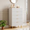 Whizmax Fluted 5 Drawers Dresser for Bedroom, Wooden Drawer Organizer for Bedroom, Living Room, Hallway, Entryway - 3 of 4