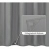 Waterproof Fabric Shower Curtain Liner - Soft, Lightweight, with Magnets, Hotel Quality, Machine Washable, 72x72, Gray - 2 of 4