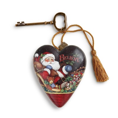 DEMDACO Believe Santa Art Heart Red