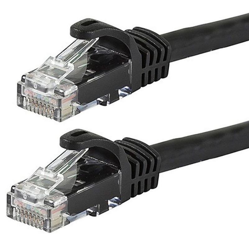 Monoprice Cat6 Ethernet Patch Cable - 7 Feet - Black | Network Internet Cord - RJ45, Stranded, 550Mhz, UTP, Pure Bare Copper Wire, 24AWG - Flexboot, 1 of 7