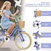 Okak Girls Bike with 20IN Wheel and Woven Basket, Kids Bike with Adjustable Seat and Yellow Tires, Mini Bike for 7-10 Years Old Kids - 3 of 4