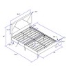ueen Size Unique Flower Sturdy System Metal Bed Frame - 3 of 4