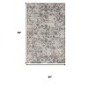 HomeRoots 5' X 7' Beige Tan And Gold Abstract Hand Loomed Distressed Area Rug - 3 of 4