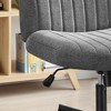 Cross-Legged Chair,No Wheels Armless Swivel Home Office Chair - 3 of 4