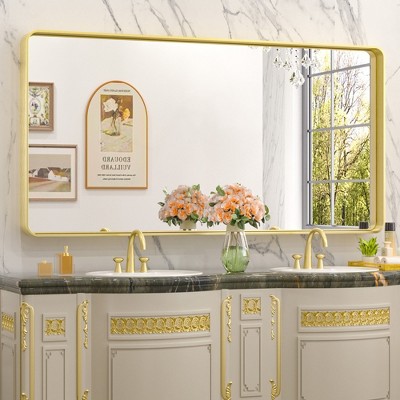 Keonjinn Framed Wall Mirror, Modern Rectangular Bathroom Vanity Mirror, Wall Mounted