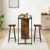 TROPOW Small Bar Table and Chairs Set for 2, 3-Piece Bar Table Set with Storage Drawer & Shelf, Space Saving Table for Small Apartment, Living Room - 4 of 4
