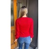 Women's Scallop Hem Puff Sleeve Sweater - &merci - 3 of 3