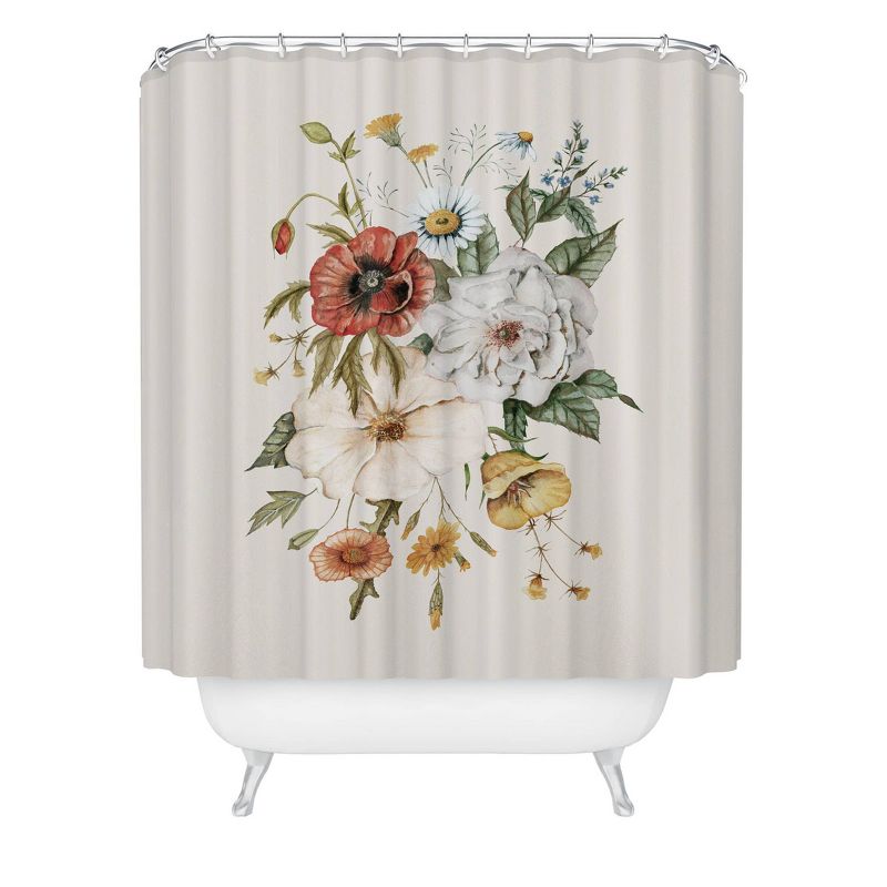 Shealeen Louise Wildflower Bouq Creme Shower Curtain Cream - Deny Designs, 1 of 4