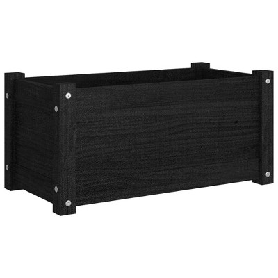 vidaXL Black Garden Planter 60 x 31 x 31 cm Solid Pine