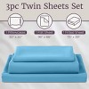 Hastings Home Sheet Set - Brushed Microfiber - Twin Size, 3 Pieces, Blue - 3 of 4