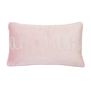 Aimee Amour Lumbar Throw Pillow Rose - Décor Therapy, Pink