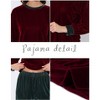 cheibear Womens Velvet Sleepwear Long Sleeve with Pants Lounge Winter Warm Pajama Set - 4 of 4