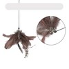 Unique Bargains Cat Teaser with Suction Cup and Bell Fluffy Plume Teasing Sticks Brown - 3 of 4