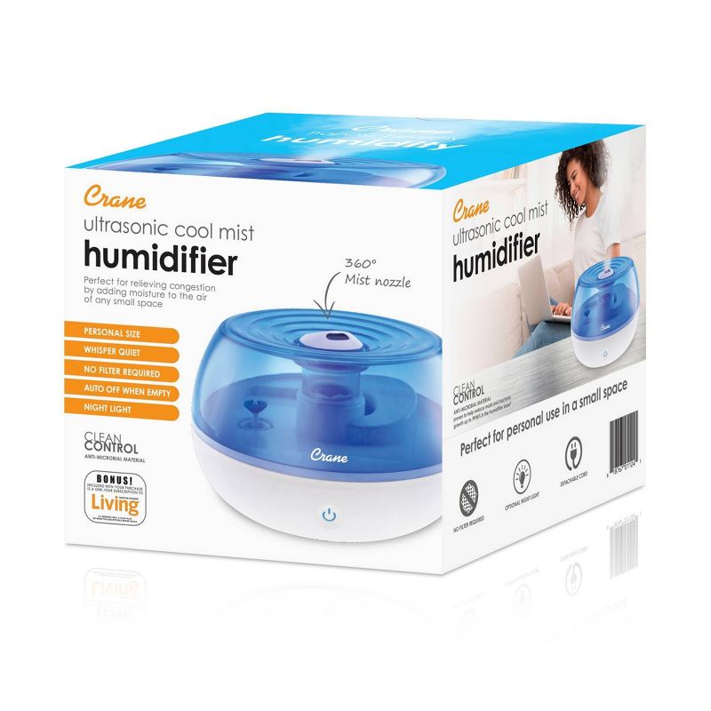 Crane Personal Cool Mist Humidifier - 0.2gal, 3 of 8