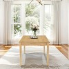 60'' Farmhouse Rectangle Dining Room Table,MDF Top Wood Rectangular Kitchen Table with Rubberwood Legs,Classic Dining Table for 6-Coolbibila - 3 of 4