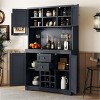 Buffets Cabinets With Drawers Shelves And Cabinets, Coffee Bar Cabinet With Storage, Muti-Functional Coffee Bar-Cuddlewood - image 2 of 4