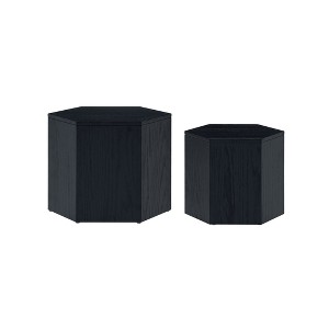 NicBex Modern Hexagon Nesting Coffee Table Set of 2 with Solid Frame for Living Room and Office - 1 of 4
