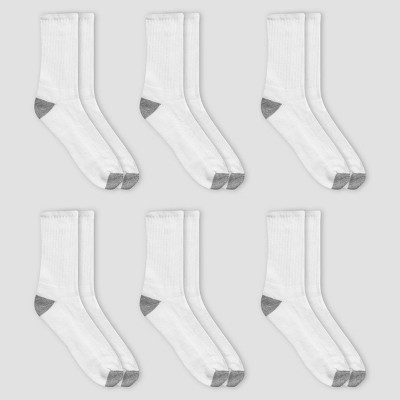 men's white crew socks