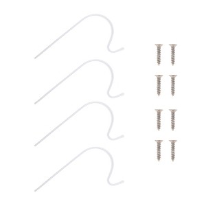 Unique Bargains Plant Hanger with Screws 1.6inch White 4pcs - 1 of 4